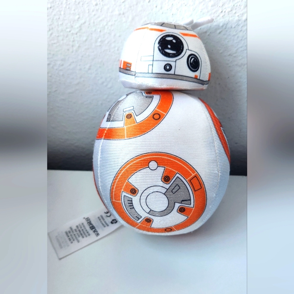 Disney Store Star Wars BB-8 plush 7" droid bot orange gray rotating head stuffed